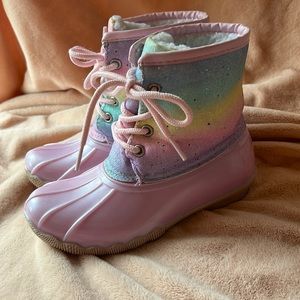 Josmo pastel ombre duck boot Girls Size 13/1